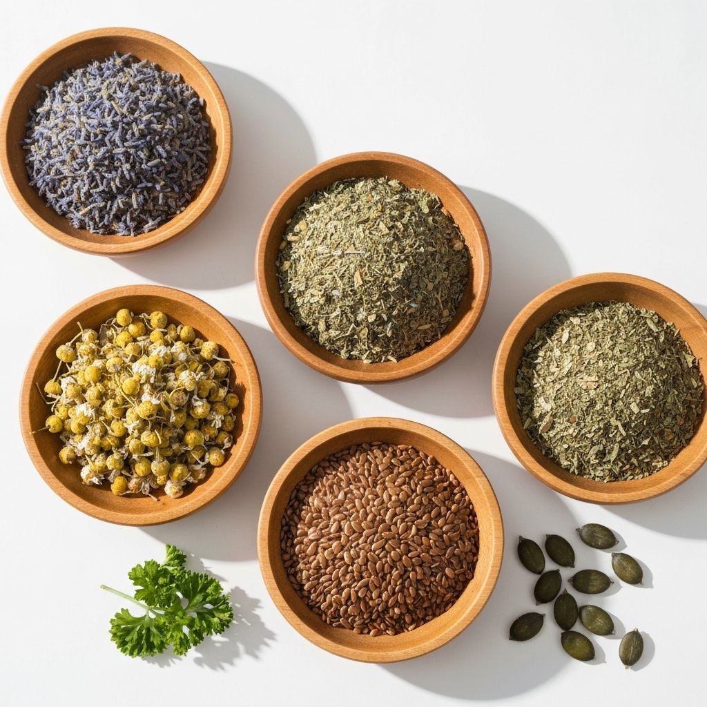 Getrocknete Kräuter und Samen